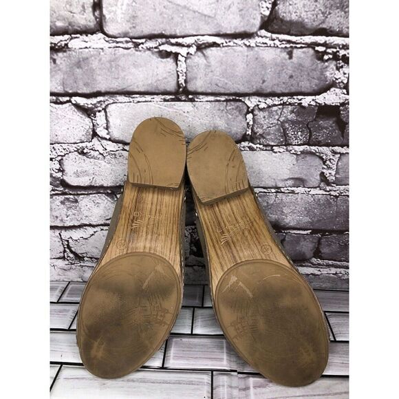 Dansko Maci Taupe Textured Beige Tan Leather Heel Sandals Women Sz 40EU/9.5M US - Picture 15 of 16